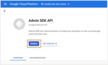 VM - Google Directory - Admin - SDK API - Enable - April 2025