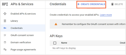 VM - Google Directory - Create credentials - April 2025
