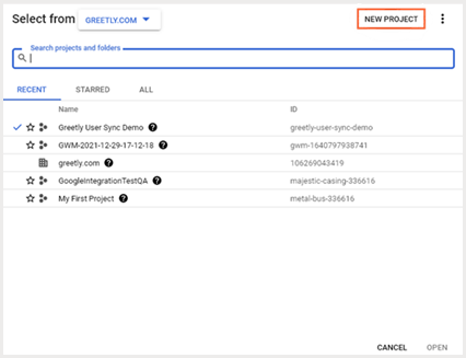 VM - Google Directory - New project - April 2025
