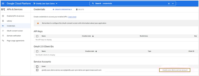 VM - Google Directory - Select Service account - April 2025-1