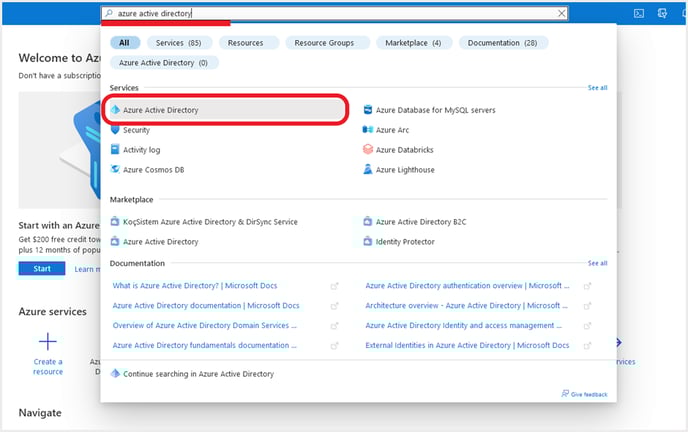 VM - Integrations - Azure - Locating Azure active directory - Oct 2024-1