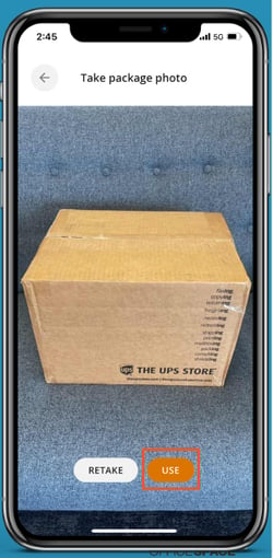 digital mailroom - picture of package - use button
