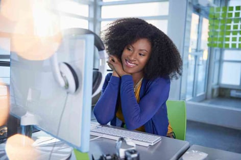 woman at computer
