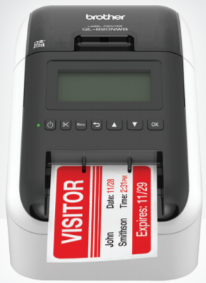 Customer check in system with visitor badge printing