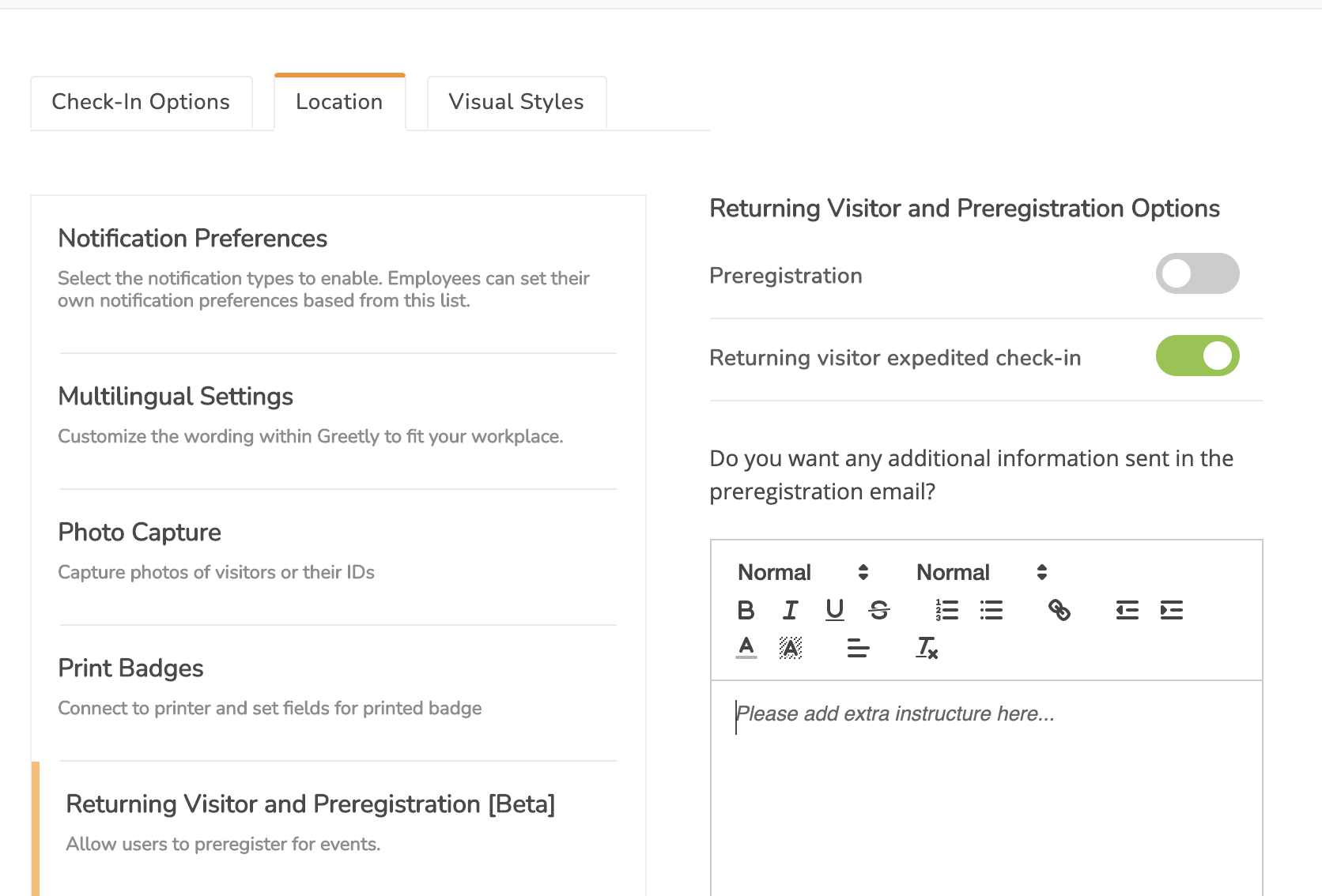 Repeat visitor check-in software